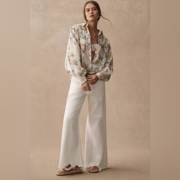 NWT Size XXS (P2P 25") - Anthropologie Pilcro Batwing Yoke Blouse (NWT US$ 118) - Picture 5 of 16